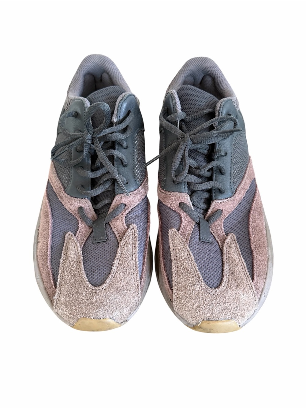 Yeezy men’s Gray and Taupe-Accent Casual Sneakers